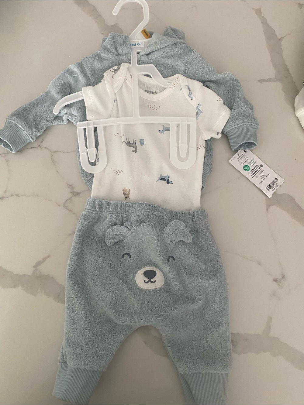 Carter's Light Blue and White Newborn 3-Piece Set
